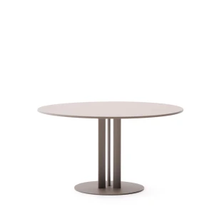 Kave Home Ronde Tuintafel 'Sedalis' Aluminium, 120cm, kleur Taupe
