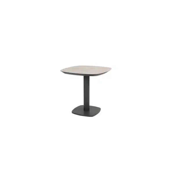Manolo diningtafel keramiek print antraciet 75x75x75 cm