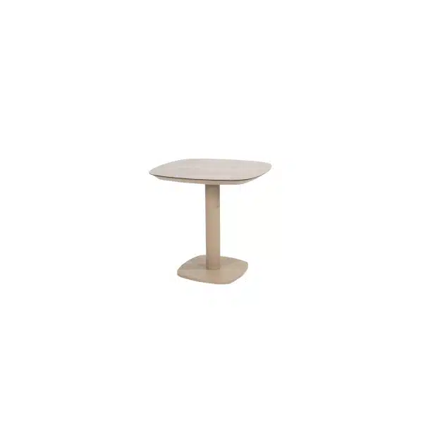 Manolo diningtafel keramiek print latte 75x75x75 cm