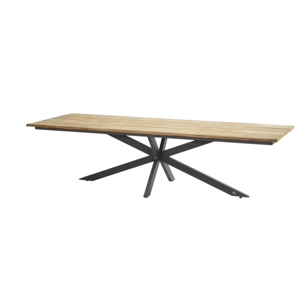 Minerva Tafelframe Antracite Met Tafelblad Robusto Teak 280 x 95 cm - 4so