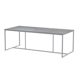 Quatro Tafelframe Frost Grey met HPL Light Grey tafelblad 220 x 95 cm - 4so