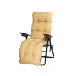 Relax Tuinstoel Zwart Met Voetensteun