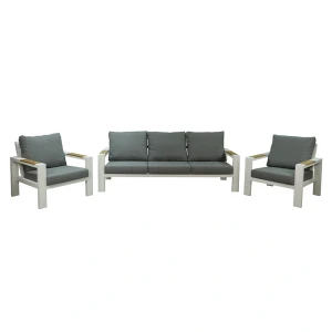 Benton Loungeset 3 dlg. - Wit Buitengewoon de Boet - Buitengewoon de boet
