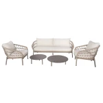 Kaprun Sofa Loungeset - Bruin/Wit Buitengewoon de Boet - Buitengewoon de boet