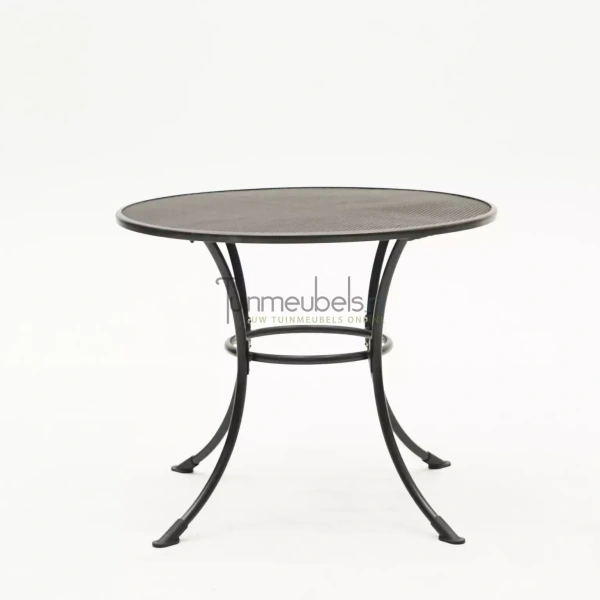 Tuintafel Antraciet Rond 90 cm Zwart Lichtmetaal Basic Strekmetaal Sow Shin Europe