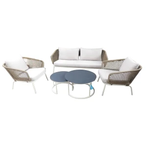 Eagle loungeset oyster incl. natural taupe kussens - Eurofleur aanbieding