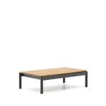 Kave Home Outdoor Salontafel Sorells Teakhout, 91 x 57cm - Donkergrijs