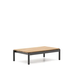 Kave Home Outdoor Salontafel Sorells Teakhout, 91 x 57cm - Donkergrijs