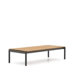 Kave Home Outdoor Salontafel Sorells Teakhout en grijs aluminium, 149 x 63cm,