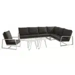 New Mauritius Loungeset + Loungestoel (incl. Cool-Salontafelset) - Wit