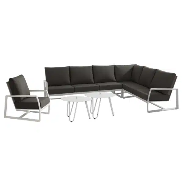 New Mauritius Loungeset + Loungestoel (incl. Cool-Salontafelset) - Wit