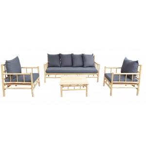 Outlet - Loungeset Vita Bamboo 4 delig - Naturel