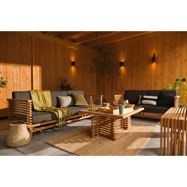 Riverside teak tafel 100x80 cm met glasplaat Tuindeco - Tuindeco