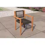 Teak stapelbare tuinstoel Toledo (set van 2 stoelen) Tuindeco - Tuindeco