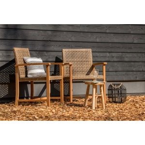 Teak tuinstoel Blitar (set van 2 stoelen) Tuindeco - Tuindeco