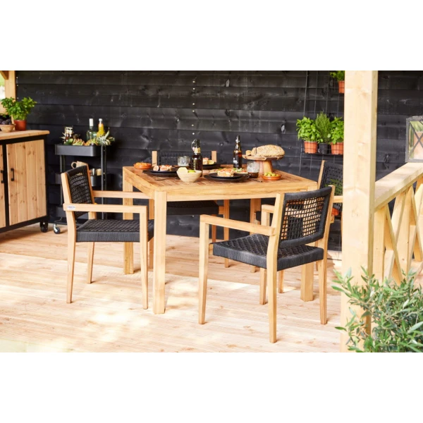 Teak tuintafel vierkant Tuindeco - Tuindeco
