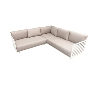 Tobago cornerset oyster incl. zand olefin kussens - Eurofleur aanbieding