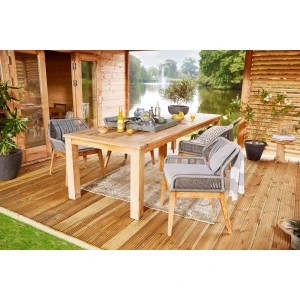 Tuintafel Rustiek teak 300 cm (met extra middenpoot) Tuindeco - Tuindeco