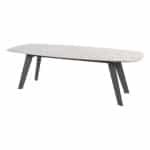 4SO Montana Tafelframe Antracite Met Montana Tafelblad Ceramic Terrazzo 240 x 103 cm - 4so