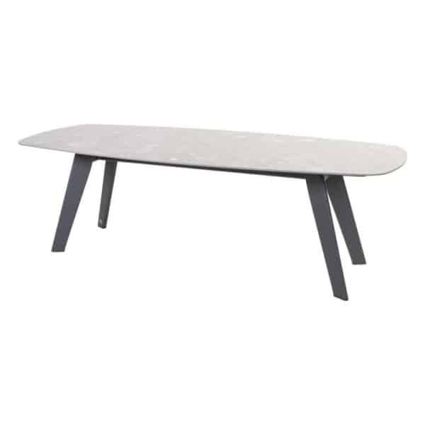 4SO Montana Tafelframe Antracite Met Montana Tafelblad Ceramic Terrazzo 240 x 103 cm - 4so