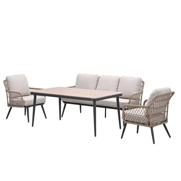 Allasio Sofa Loungeset 4-dlg Dessert Sand - Garden impressions