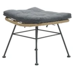 Luna en libelle voetenbank natural rotan en mystic grey - Garden impressions