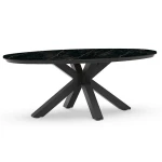 Oblong Tuintafel Marble Charcoal 200x110 cm - Tierra outdoor