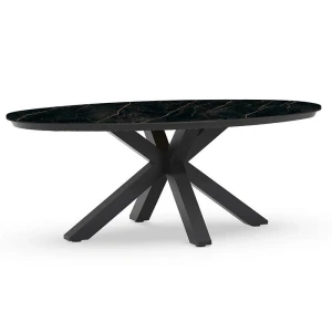 Oblong Tuintafel Marble Charcoal 200x110 cm - Tierra outdoor