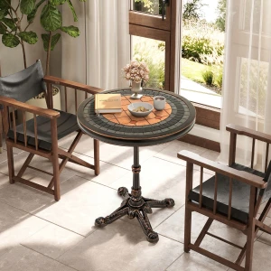 Tuintafel van Aluminiumgietwerk Weerbestendige Balkontafel Ronde Bistrotafel Terrastafel