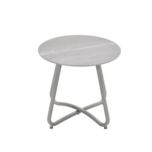 Vento Bijzettafel Taupe dia. 45xH41 cm - Garden impressions