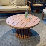 Brix Ronde Salontafel Cindo Teakhout, 80cm - Naturel