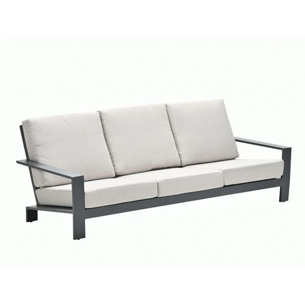 Lincoln 3-zits Loungebank Carbon Black - Garden impressions