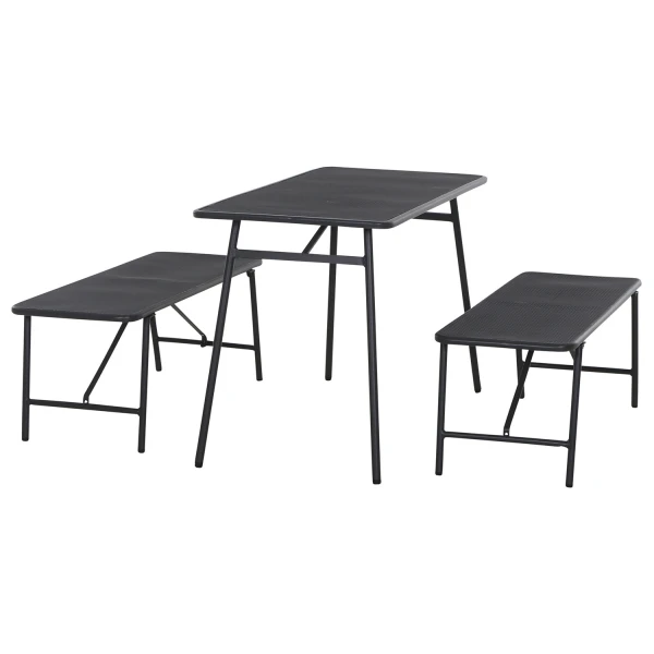 SIENA GARDEN Tuinset Palma (2 bankjes + 1 tafel)