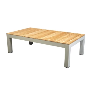 Midori coffee table 140x77,5 cm aluminium salix/teak Yoi - Yoi