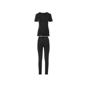 esmara Dames loungeset 2-delig (L (44/46), Zwart)