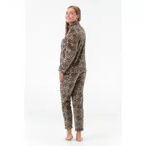 Gaubert dames Huispak Fleece - Pyjama Panter - Loungeset - Vrouwen warm pyjama pak - loungewear - Copy