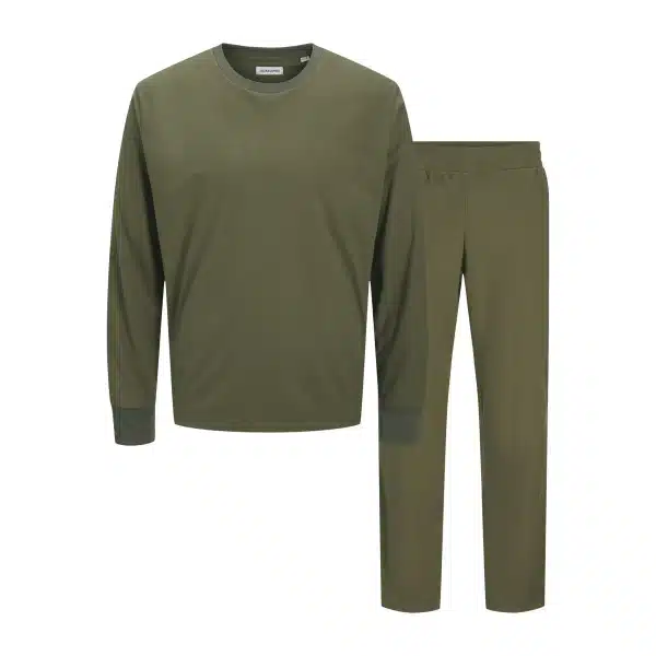Jack & Jones huispak heren - Loungeset heren - Mannen pyjamapak met lange mouwen