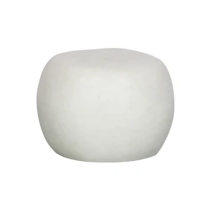 vtwonen Bijzettafel Pebble Betonlook, 50cm - Wit - Rond