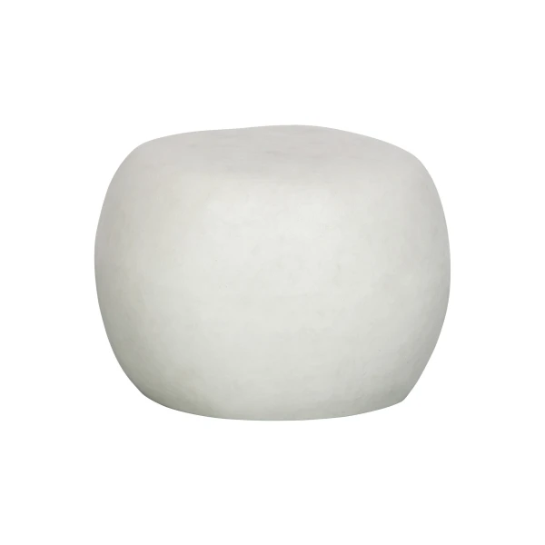 vtwonen Bijzettafel Pebble Betonlook, 50cm - Wit - Rond