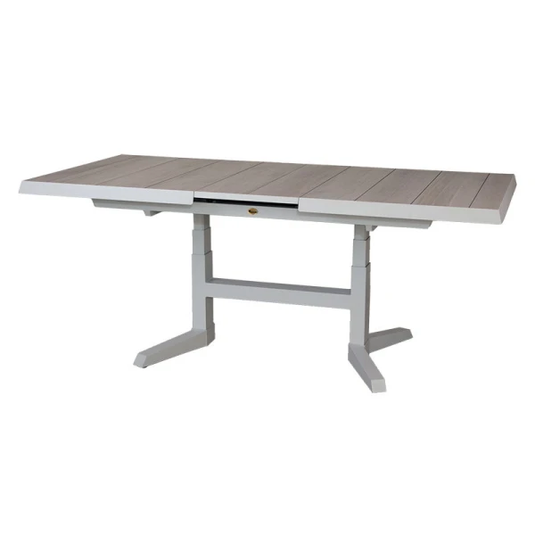 Blue Valley uitschuifbare & verstelbare dining tafel mist grey L 143 - 183 x D 88 x H 51 - 75 cm Oosterik Home - Oosterik home
