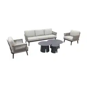Elion Loungeset met 3 Okios koffietafeltjes