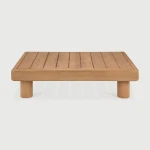 Ethnicraft Outdoor Salontafel Monocle Teakhout, 83 x 83cm - Naturel - Vierkant