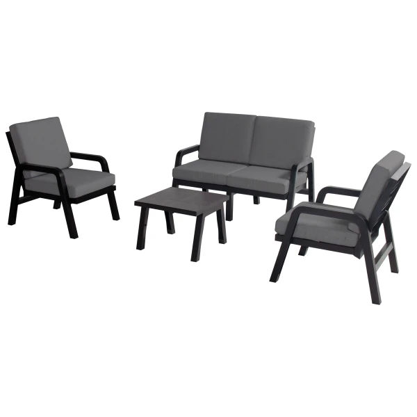 Hartman Eden loungeset 2-zits bank met 2 loungestoelen en 1 tafel 60 x 60