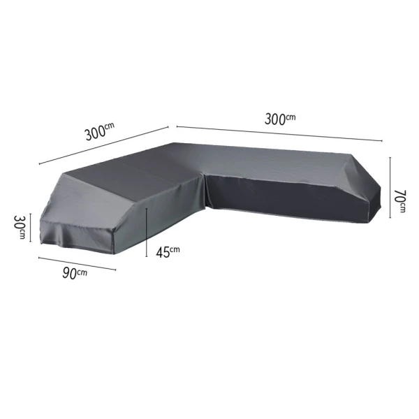 Loungeset platformhoes 300x300x90xH30/45/70 cm AeroCover - Aerocover