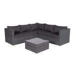 Montana loungeset 4-delig earl grey / donker antraciet- - - Garden Impressions