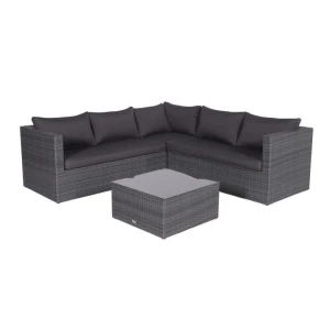 Montana loungeset 4-delig earl grey / donker antraciet- - - Garden Impressions