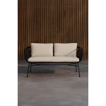 Nohr 3-zits Tuinbank Marison Rattan, 140cm - Zwart