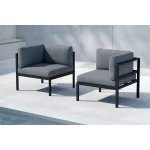 Nohr Loungeset Lasheka Hoekmodule - Grijs/Zwart