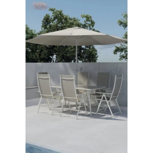 Nohr Outdoor Diningset Rosemary Met parasol - Beige