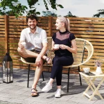 Outsunny 2-zits Tuinbank Polyrattan, weerbestendige Bank in Rattanvlecht-Design, UV-bestendig tot 260kg belast, Khaki